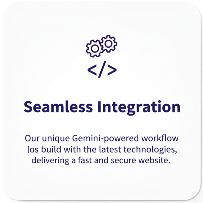 Seamless Integration: Our Gemini-powered workflow delivers a fast and secure website.