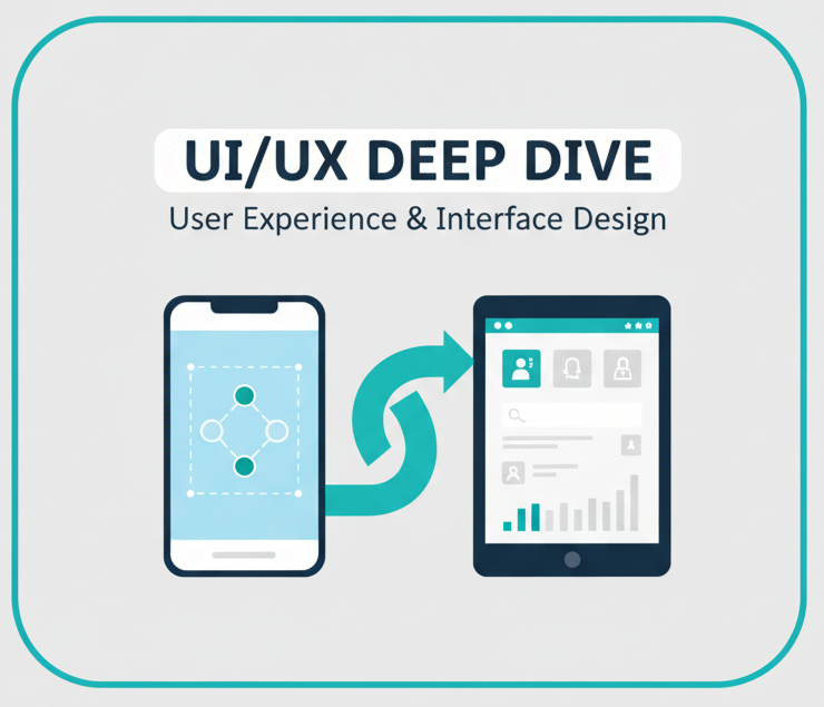 Abstract image representing user interface and user experience design.